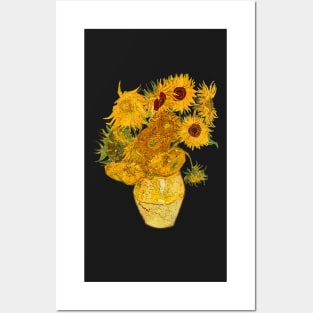 Sunflowers Vincent Van Gogh Masterpiece Vase Impressionist Art Painting Posters and Art